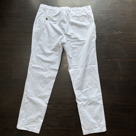 SUITSUPPLY Men's EU 52 Flat Front Trousers Pure Cotton Tapered Chino Pants White - Picture 4 of 12